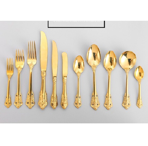 Imperial Series Luxury Stainless Steel Cutlery Collection(Mirror/Rose Gold)