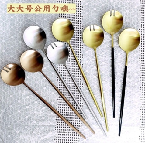 LEON Y898 304 Gold Brushed Finish Cutlery Collection - Image 3