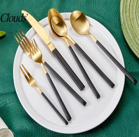 YinDiao-Y370 Brushed Black & Gold Stainless Steel