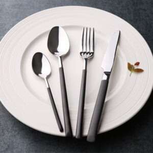 YinDiao-Y370 Mirror Black & Silver Stainless Steel