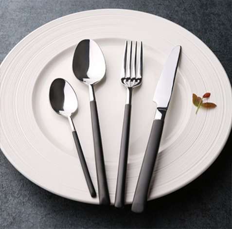YinDiao-Y370 Mirror Black & Silver Stainless Steel