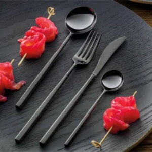 Adam Plated Black Stainless Steel Cutlery Collection