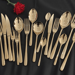 Adam Golden & Champagne Stainless Steel Cutlery Collection