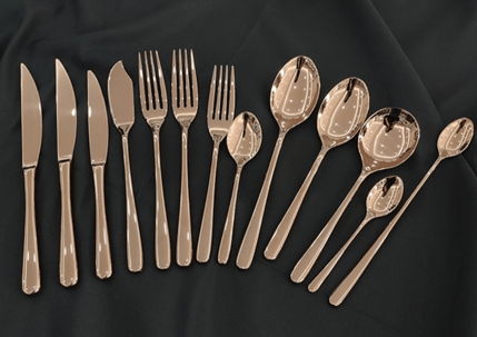Adam Golden & Champagne Stainless Steel Cutlery Collection