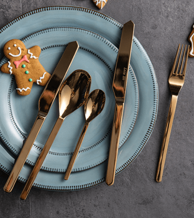 Arthur- Mirror Rose Gold Stainless Steel Cutlery Collection