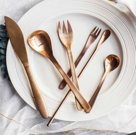 Yindiao  – Japanese Style Y988 (Brushed Gold Cutlery)