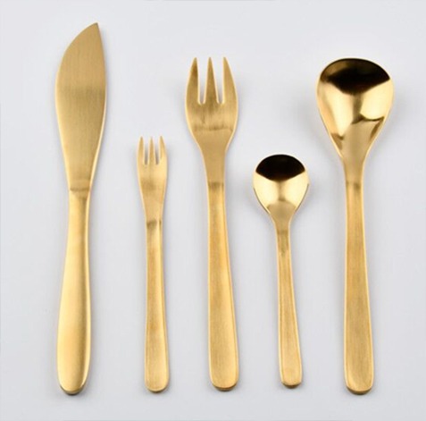 Yindiao  – Japanese Style Y988 (Brushed Gold Cutlery)